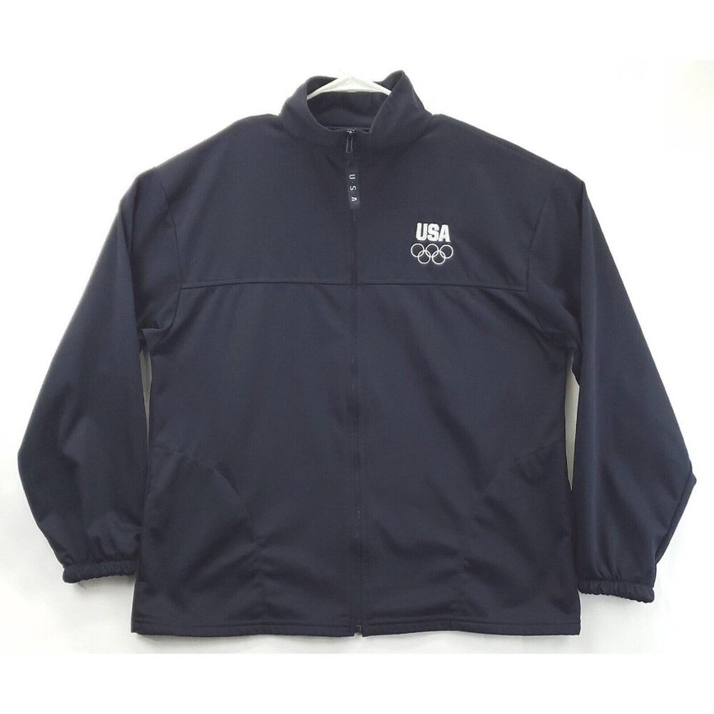 United States Olympic Committee Jacket Mens XL Blue Full Zip